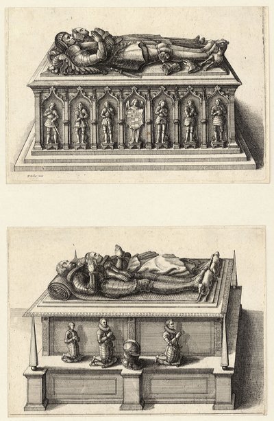 Due tombe da Wenceslaus Hollar